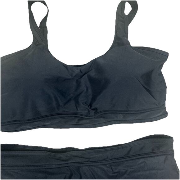 BMJL Women's Black High Waisted 2-Piece Set Sporty Swimsuits Padded Size XL NEW - Picture 4 of 8